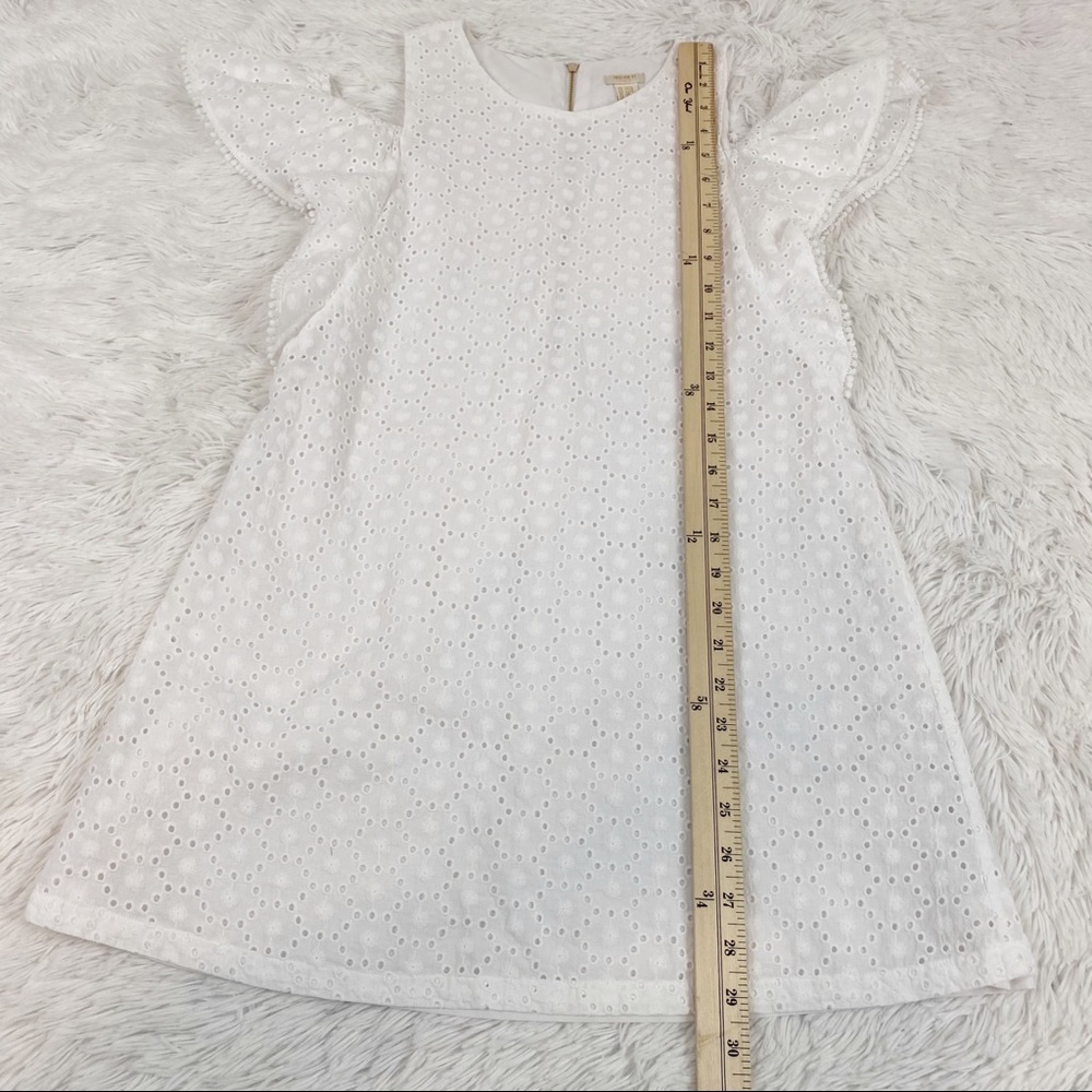 Forever 21 cold shoulder eyelet a-line dress white - Picture 5 of 8